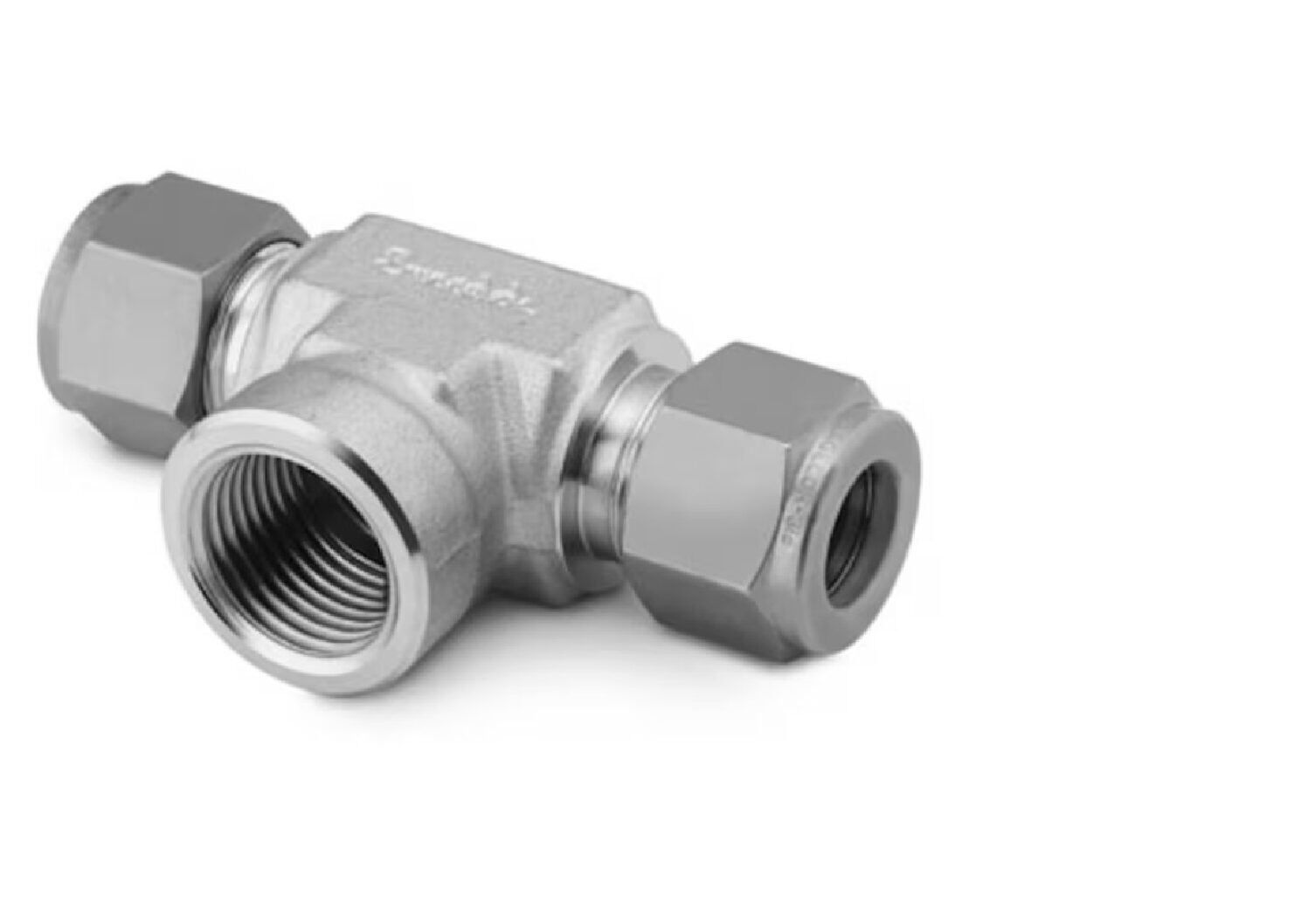 Image-44-pdf.jpg Stainless Steel Swagelok Tube Fitting, Female Branch Tee, 5/8 in. Tube OD x 5/8 in. Tube OD x 1/2 in. Female NPT. SS-1010-3TTF - Image 1