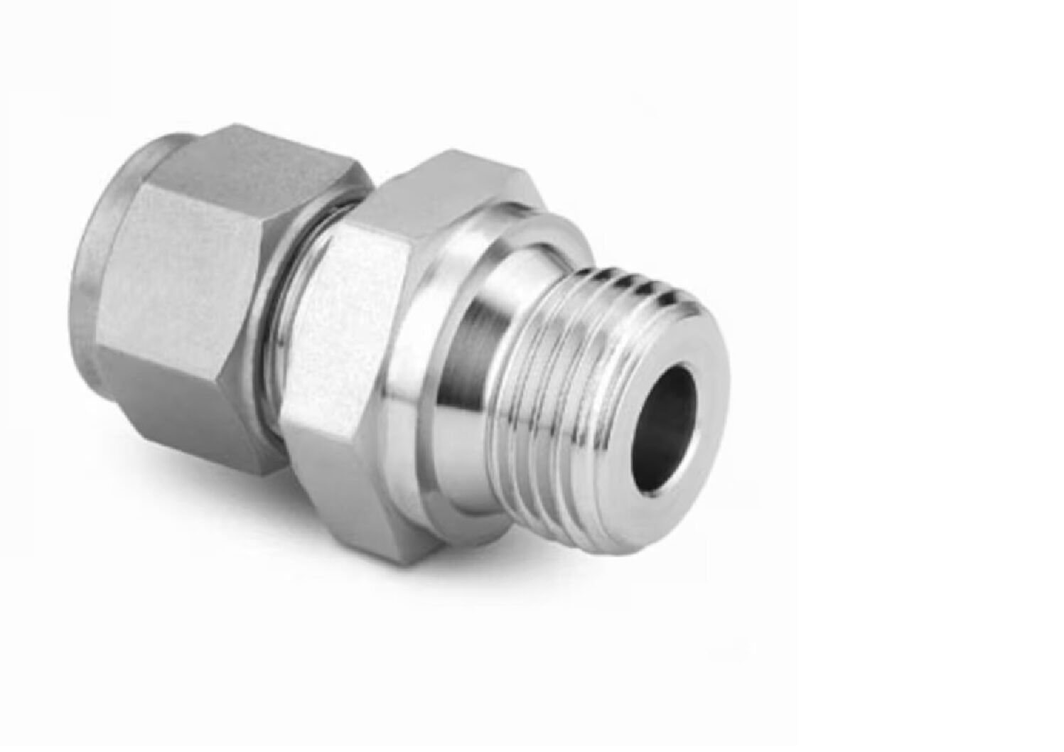 Stainless Steel Swagelok Tube Fitting, Male Connector, 10 mm Tube OD x 1/4 in. Male ISO Parallel Thread, Straight Shoulder.? SS-10M0-1-4RS - Image 1