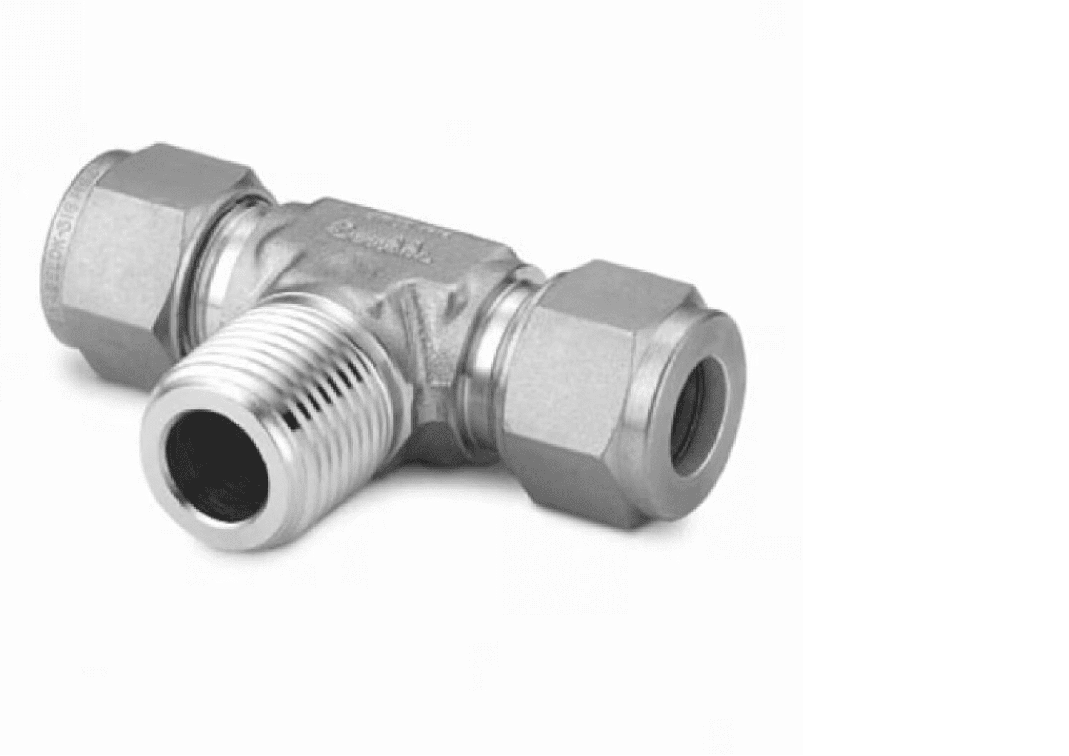 Stainless Steel Swagelok Tube Fitting, Male Branch Tee, 10 mm Tube OD x 10 mm Tube OD x 1/4 in. Male NPT. SS-10M0-3TTM Stainless Steel Swagelok Tube Fitting, Male Branch Tee, 10 mm Tube OD x 10 mm Tube OD x 1/4 in. Male NPT. SS-10M0-3TTM
