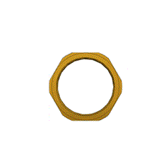 Brass Locknut M40 BLN40 with 46mm across flats and 4.5 to 5.5mm thickness from UK