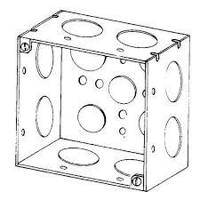 EGS Appleton 4SD1 4 Inch Square Electrical Box with 1" KO EGS Appleton 4SD1 4" square electrical box 2-1/8" deep with 1" KO