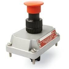 EGS Appleton EFKBUM1 push button cover featuring red mushroom head
