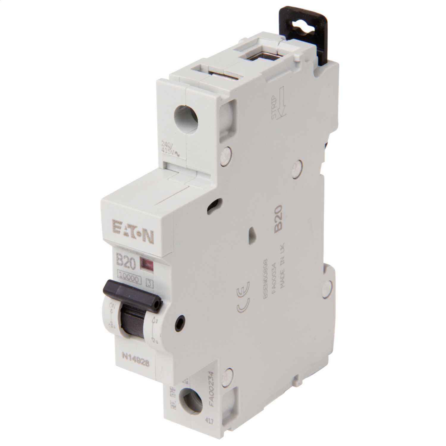 MEM MVB120 Circuit Breaker 1 Pole 20A 15kA MEMSHIELD 2
