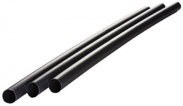 Image of black 6mm heat shrink tubing, 200m roll, flame-retardant and flexible