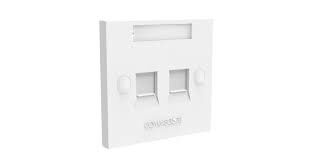 Commscope Faceplate Kit FPS-BS-2P-W – 2 Port, White, Shuttered