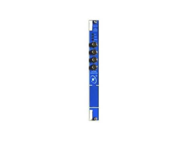 Image of Bently Nevada 3500/72M rod position monitor module with front LED indicators and coax outputs