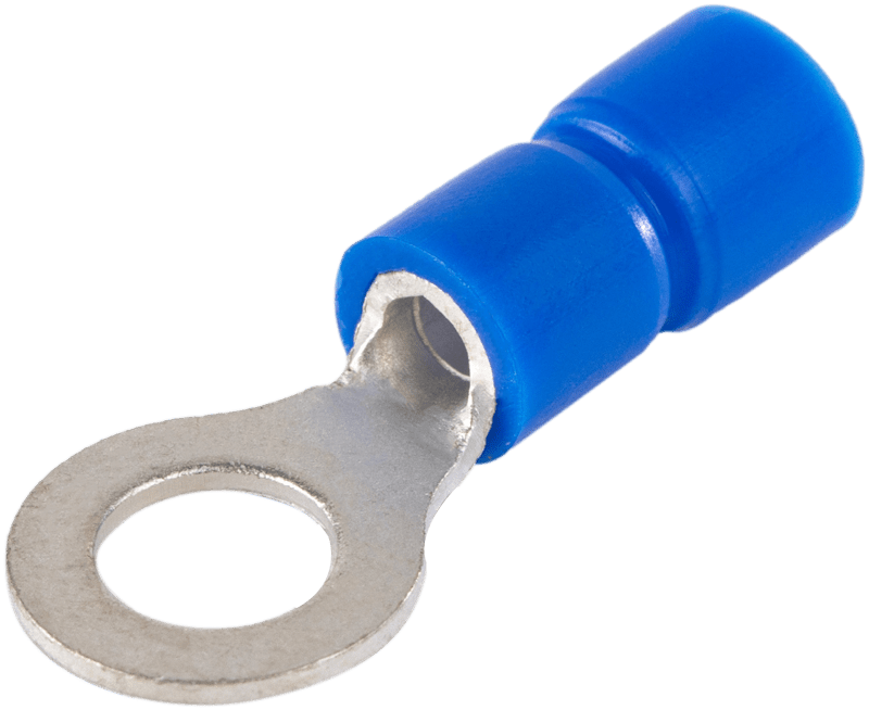 Image of insulated ring-type cable lug for 2.5 mm² wire with bell-mouthed barrel