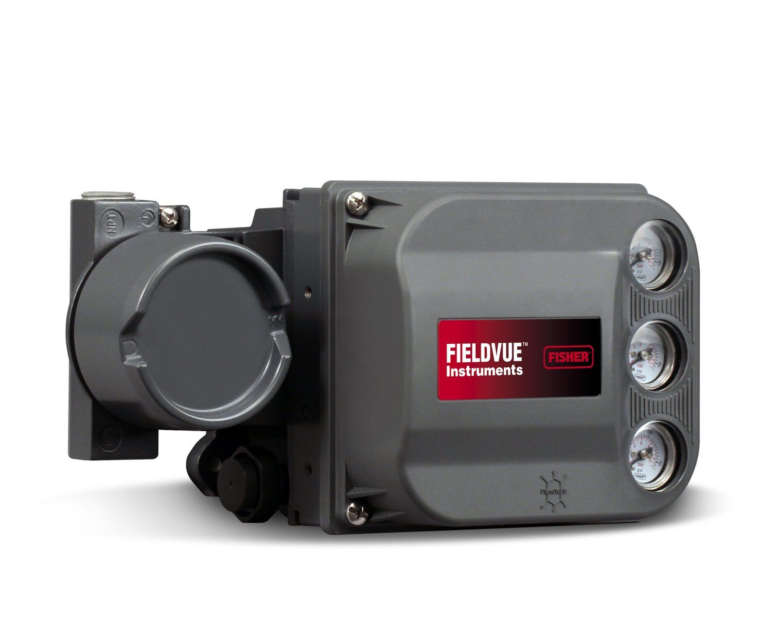 Emerson Fisher NPS 2 V150 Valve 2052 Actuator DVC6200 Positioner Image of Emerson Fisher NPS 2 V150 control valve with 2052 actuator and DVC6200 positioner