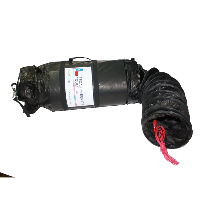 Texas Pneumatic 8" x 30' Conductive Ducting Texas Pneumatic 8 x 30 Conductive Ducting with Sack TX-SAC-N-GO-8-C