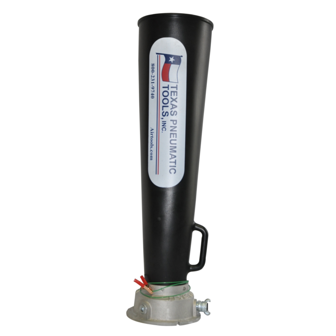 Image of short metal Venturi air horn, TX-6AMS, by Texas Pneumatic Tools
