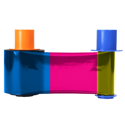 Fargo 045210 – 6-Panel YMCKOK Full-Color Ribbon (500 Images) Fargo 045210 YMCKOK full-color ribbon with two black panels and overlay, 500 prints, compatible with Fargo DTC4500 and DTC4500e