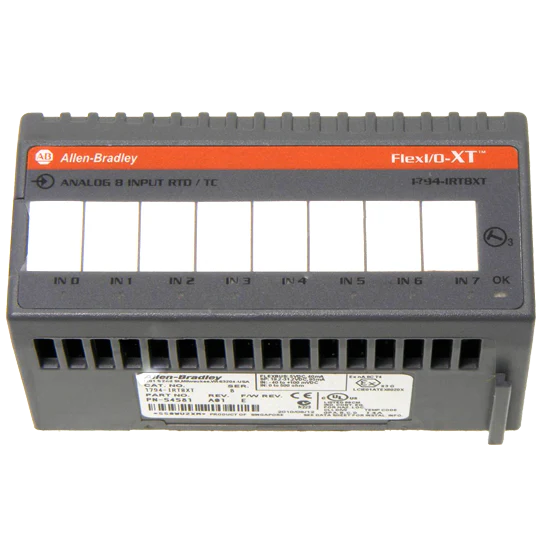 Allen Bradley 1794-IRT8XT Thermocouple and RTD Input Module Allen Bradley 1794-IRT8XT High Temperature Input Module for Thermocouple and RTD