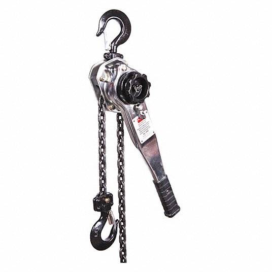 Image of Dayton Lever Chain Hoist, part number 3TP95, showing key details/specs