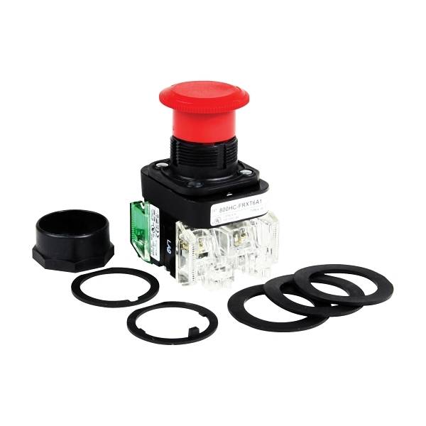 Allen-Bradley 800H-AP6A Momentary Red Pushbutton Switch Allen-Bradley 800H-AP6A momentary flush red pushbutton switch