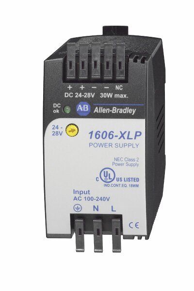Allen Bradley 1606-XLP30E Compact Power Supply Allen Bradley 1606-XLP30E 30W DIN rail mount power supply