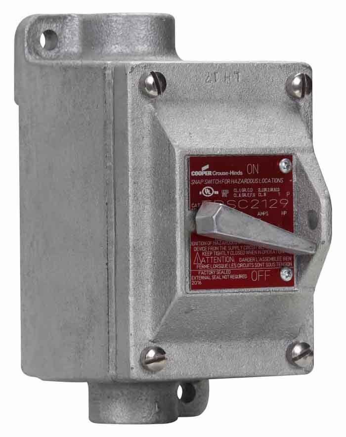 Emerson Appleton Crouse-Hinds EDSC2129 snap switch control station for hazardous environments