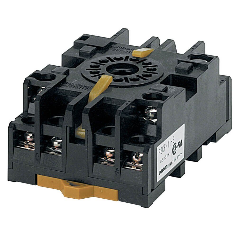 P2CF-11-E OMRON Rectangular Front DIN Rail Base P2CF-11-E P2CF2110M - Image 1