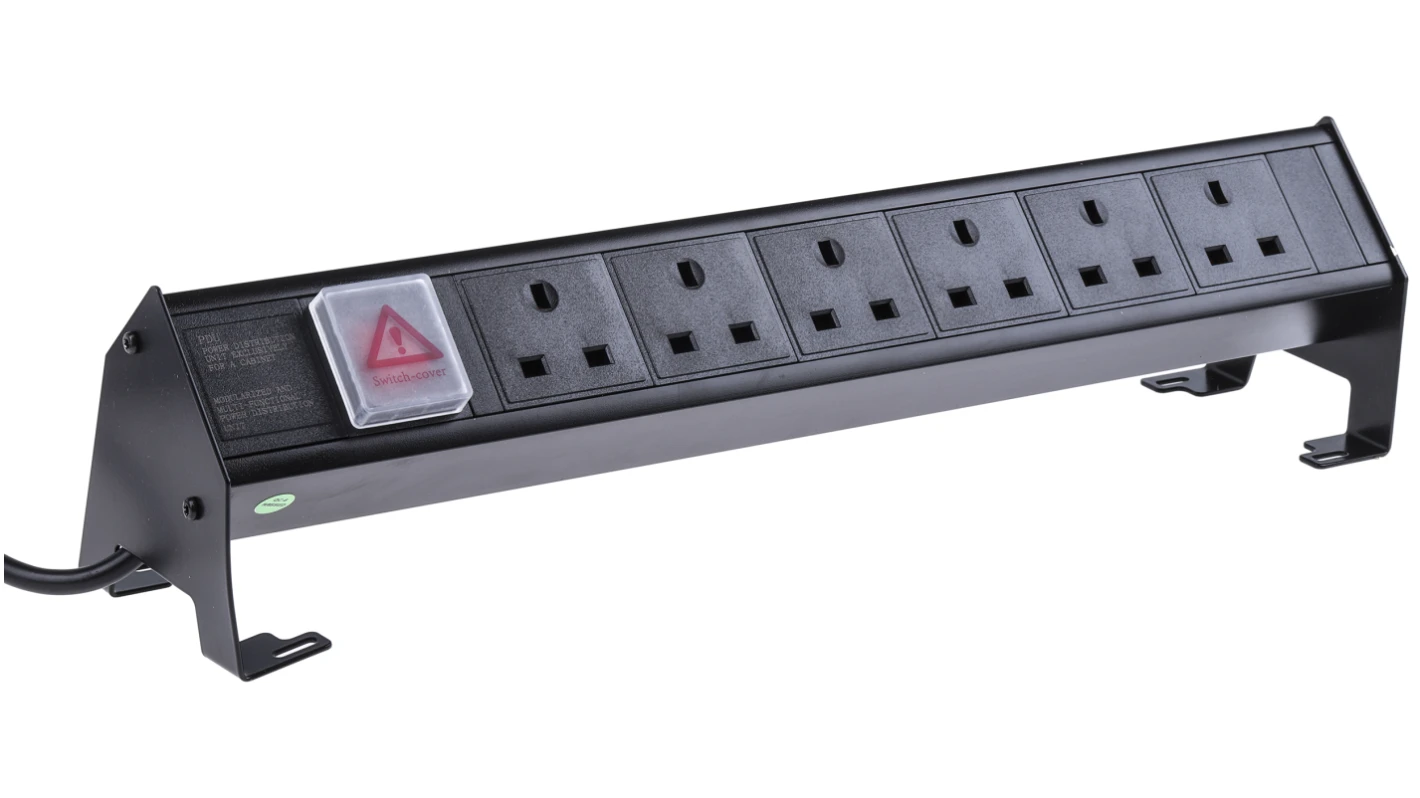 RS PRO Type G 6-Gang Power Distribution Unit