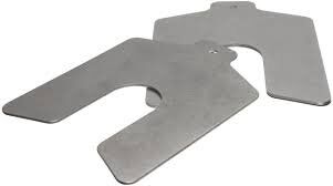 100-piece stainless steel slotted shim set, Trade Size D, used for alignment and spacing
