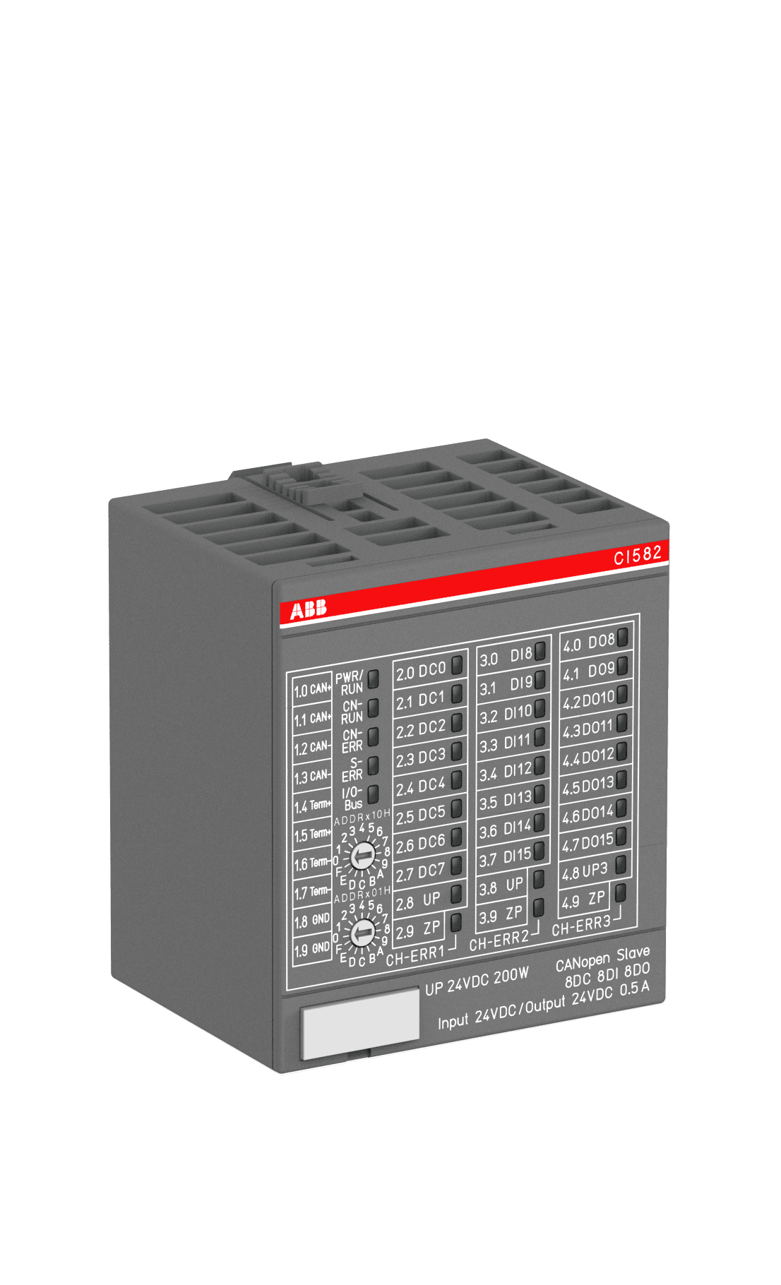 Image of ABB Interface Module, part number 1SAP228200R0001, 24V DC for extruder motor VSD application