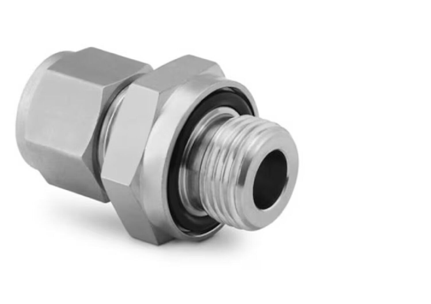 Stainless Steel Swagelok Tube Fitting, Male O-Seal Connector, 1/16 in. Tube OD x 5/16-24 Male O-Seal SAE/MS Straight Thread SS-100-1-OR - Image 1