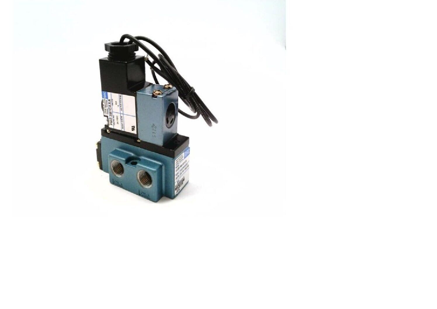 MAC Valves 912B-PM-501CA Solenoid Valve, 24VDC, 1/2" NPS, 1/4" NPT Ports - Image 1