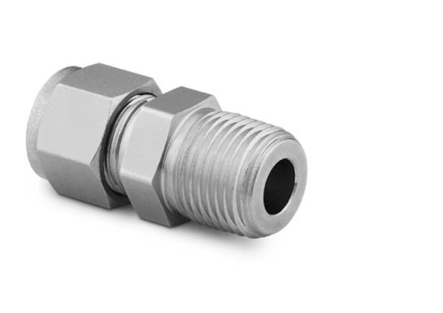 Stainless Steel Swagelok Tube Fitting, Male Connector, 5/8 in. Tube OD x 3/4 in. Male NPT.  SS-1010-1-12 - Image 1