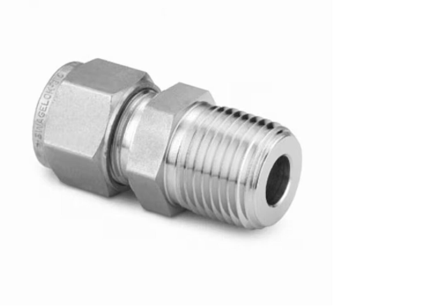 Stainless Steel Swagelok Tube Fitting, Male Connector, 10 mm Tube OD x 1/4 in. Male NPT.? SS-10M0-1-4 - Image 1