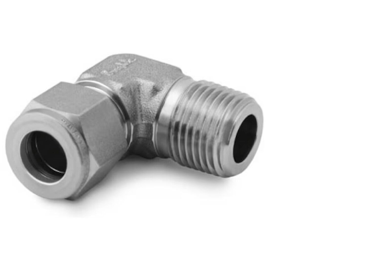 Stainless Steel Swagelok Tube Fitting, Male Elbow, 1/16 in. Tube OD x 1/8 in. Male NPT SS-100-2-2 - Image 1