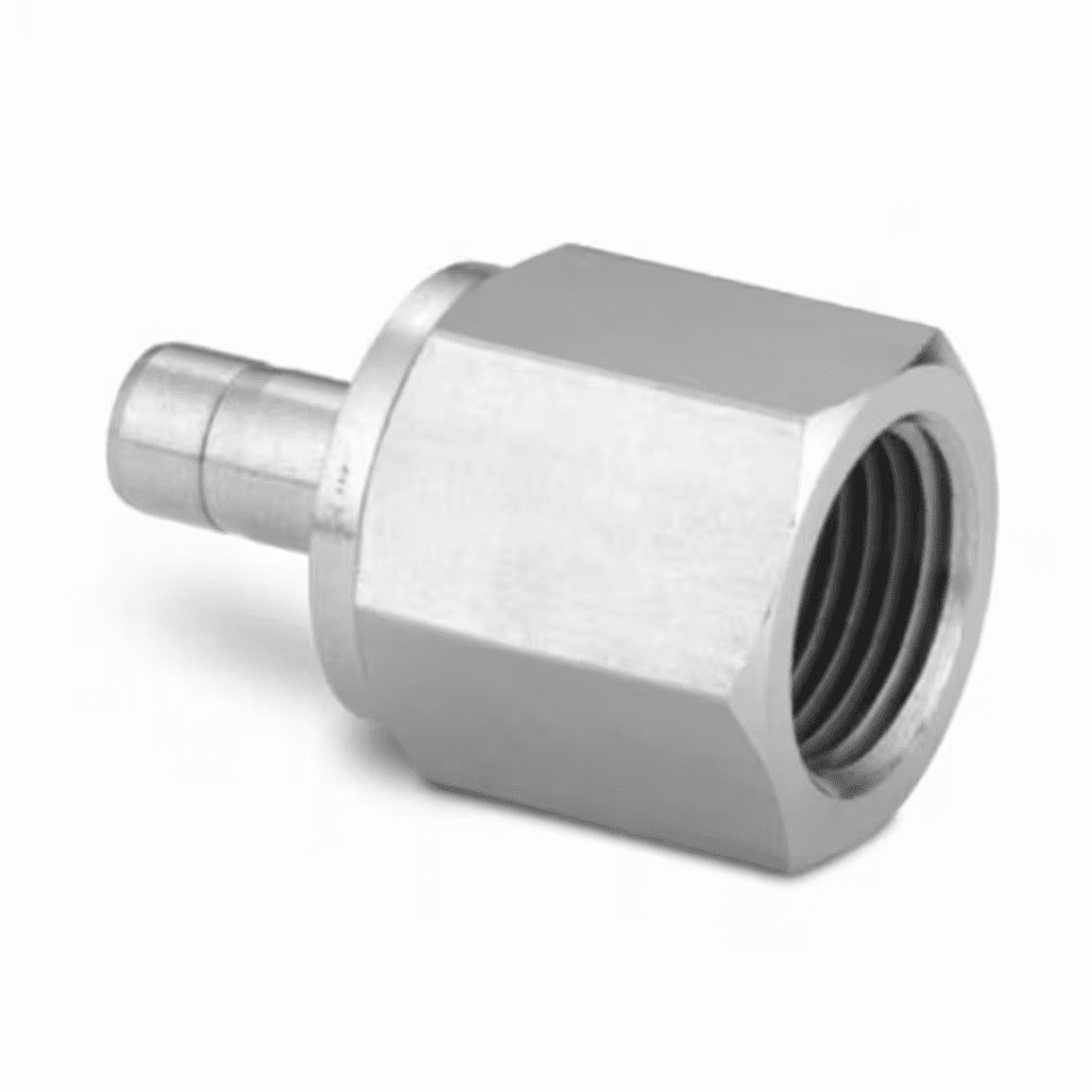 Stainless Steel Swagelok Tube Fitting, Female Tube Adapter, 10 mm Tube OD x 1/4 in. Female ISO Tapered Thread SS-10-MTA-7-4RT Swagelok™ - Image 1