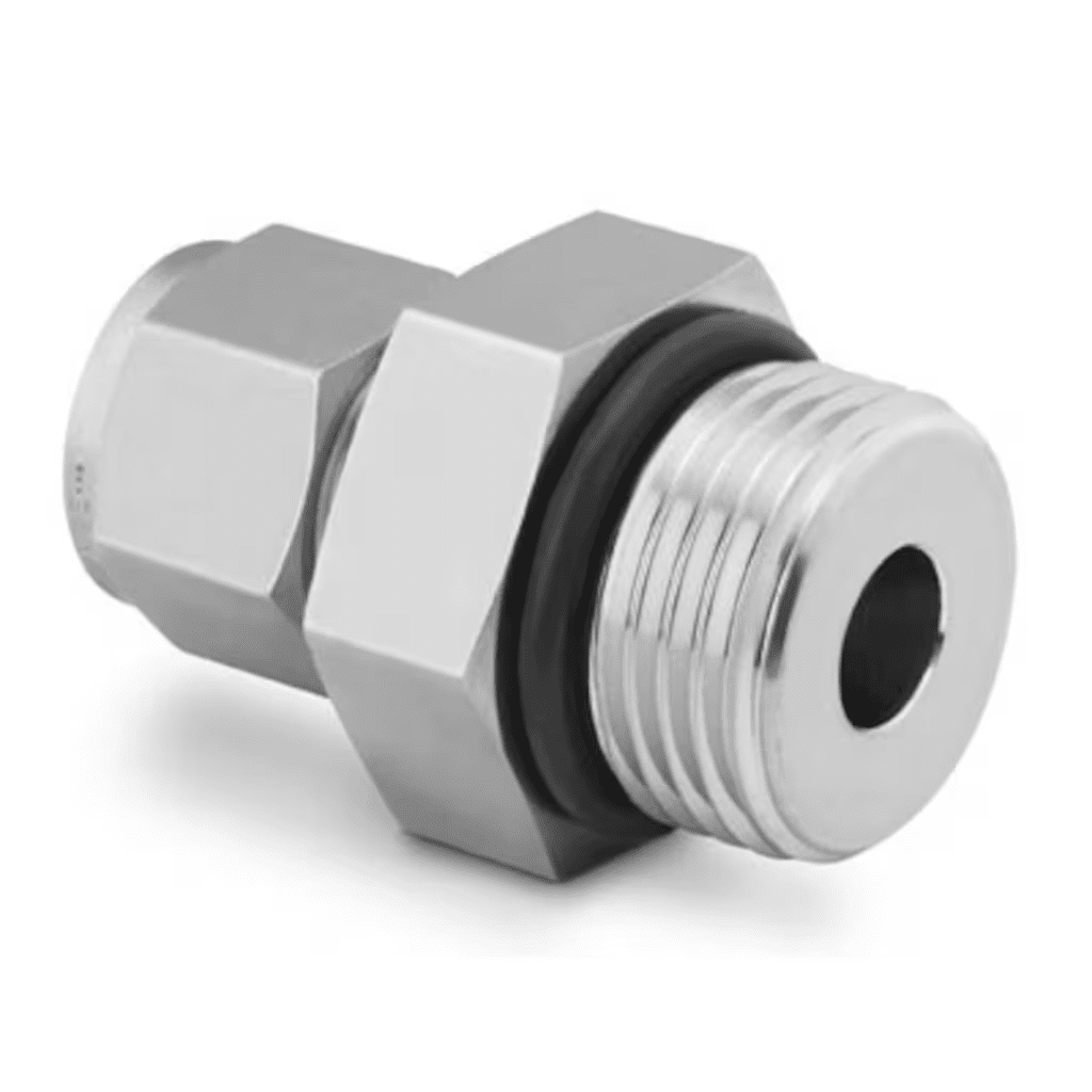 Swagelok 316 Stainless Steel Tube Fitting, Male Connector, 3/4 in. Tube OD x 1 1/16-12 in. Male SAE/MS Straight Thread SS-1210-1-12ST Swagelok™ - Image 1