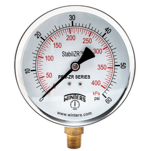 PEM-ZR Economy StabiliZR® Gauge 0/60 PSI/KPA PEM213ZR Winters Instrumentation - Image 1