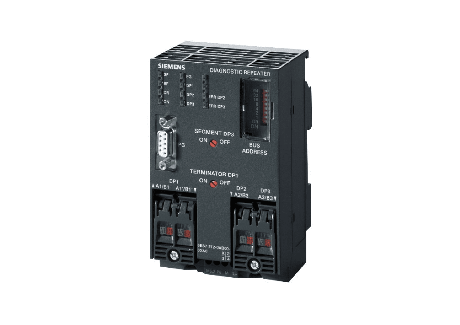 SIMATIC S7 Diagnostic Repeater for PROFIBUS DP, 6ES7972-0AB01-0XA0. 