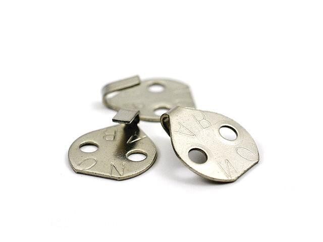2-Hole stainless steel lacing tops for cable management and bundling applications