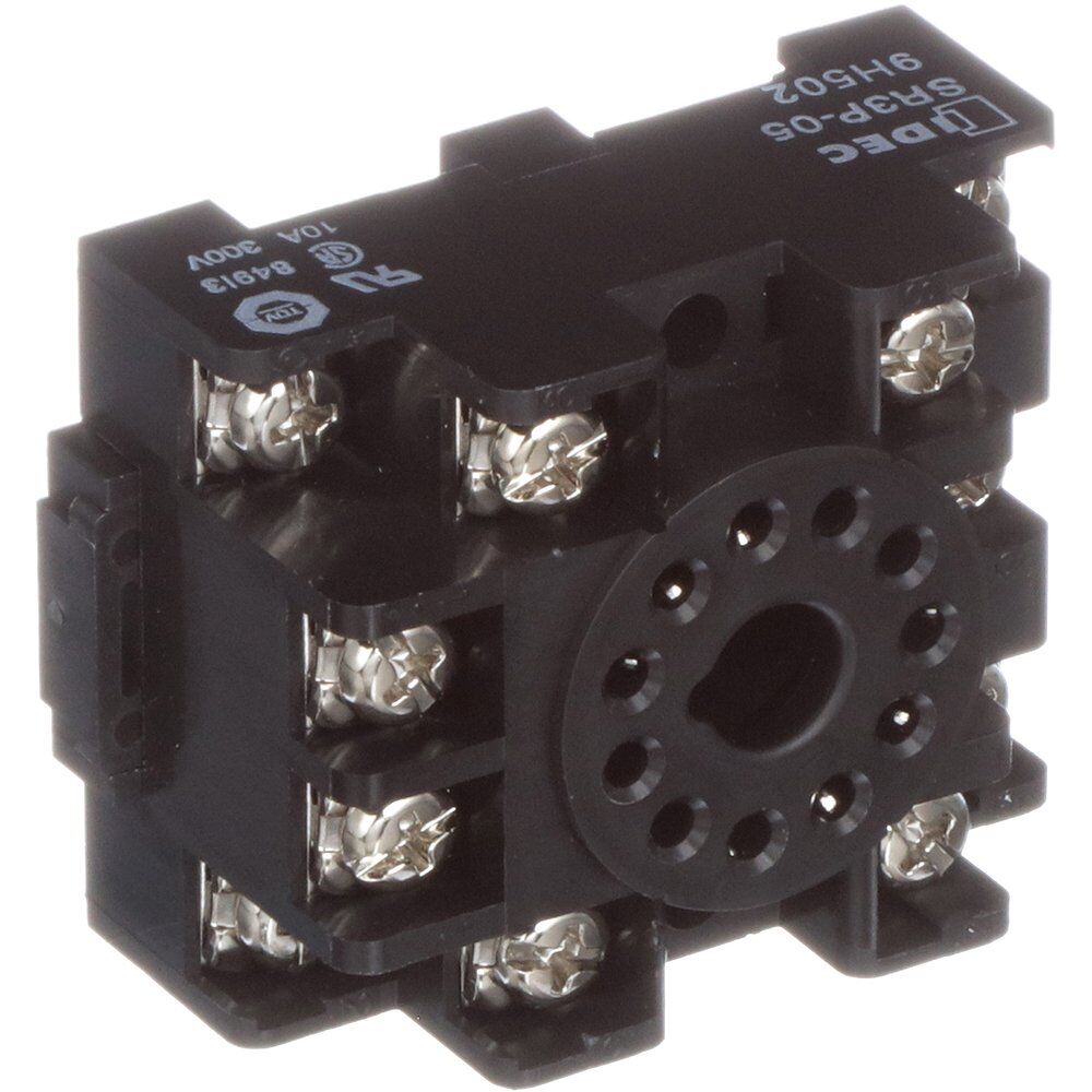 IDEC 11-Pin Socket SR3P-05 - Screw Terminal DIN Rail for 3PDT RR Series Relays