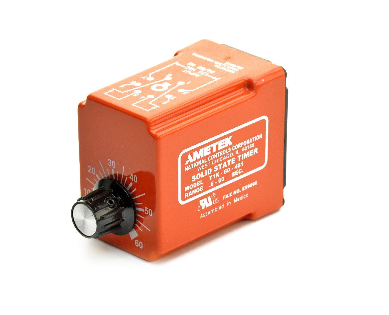 NCC Time Delay Relay T1K-60-461 - Delay On Make, 0.6 to 60 Seconds, 120 VAC