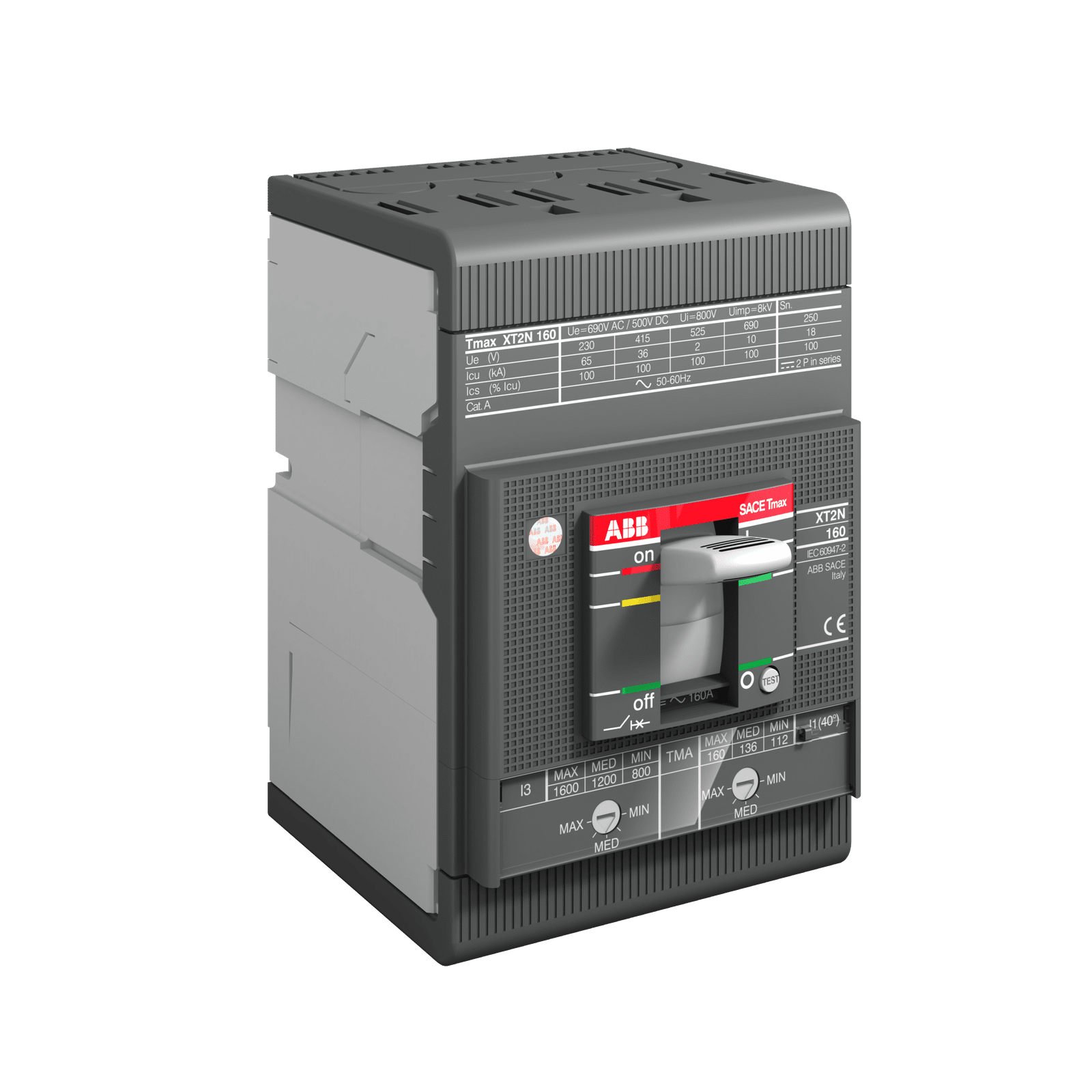 ABB XT2H 160 TMD 3P MCCB 1SDA067597R0001 Industrial Circuit Breaker