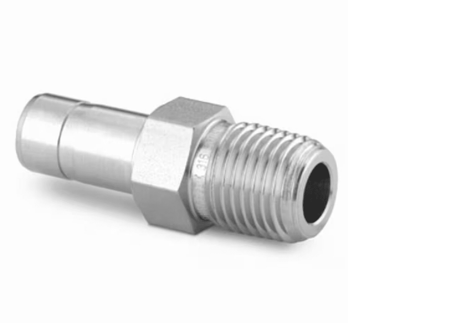 Stainless Steel Swagelok Tube Fitting, Male Tube Adapter, 10 mm Swagelok Tube Adapter x 3/8 in. Male NPT.  SS-10-MTA-1-6