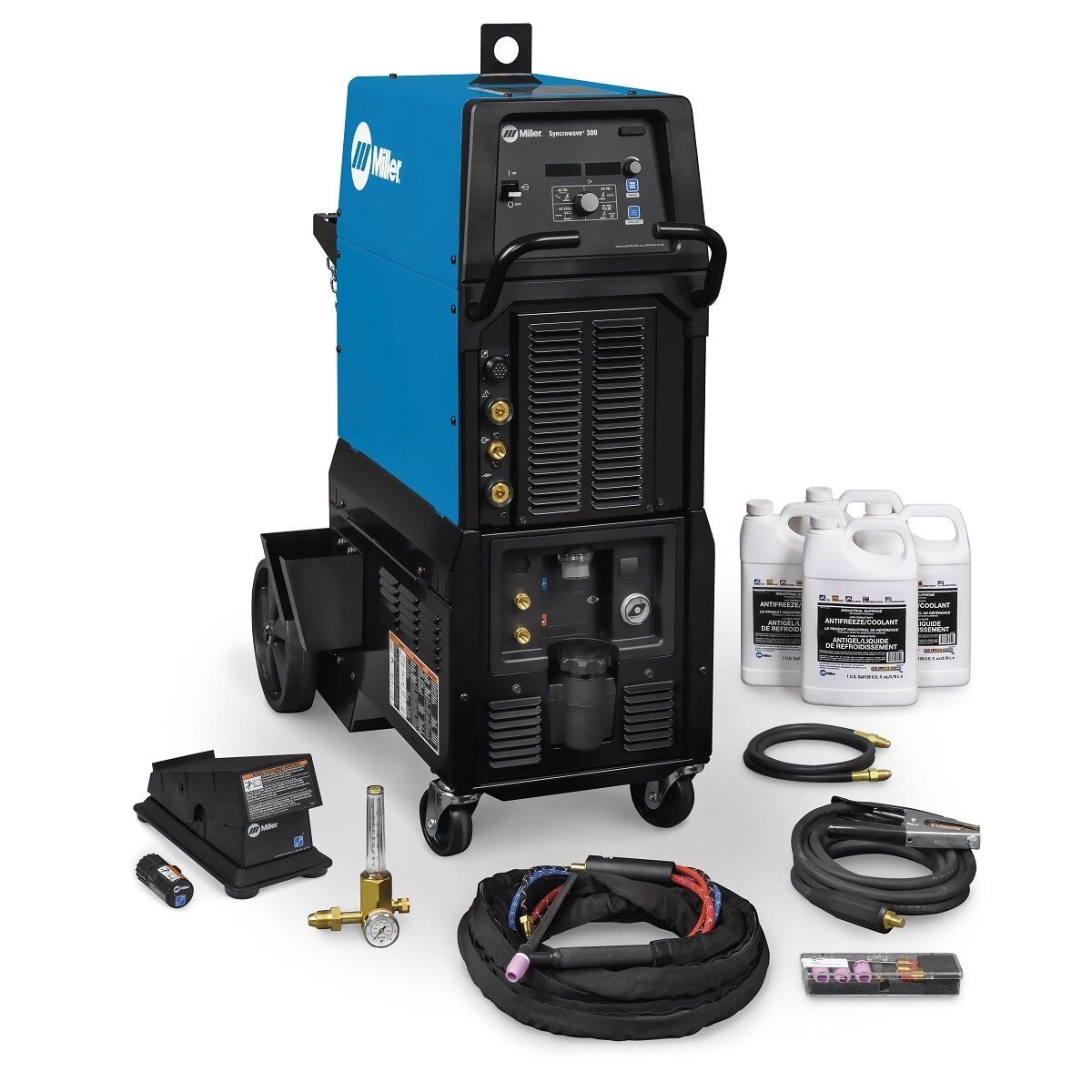 Miller Dynasty 300 Air Cooled TIG and ARC Welding Machine with 300A capacity and accessories