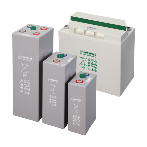 Image of Hoppecke OPzV tubular gel battery, part number 2-1500-2VOLT, for solar energy storage