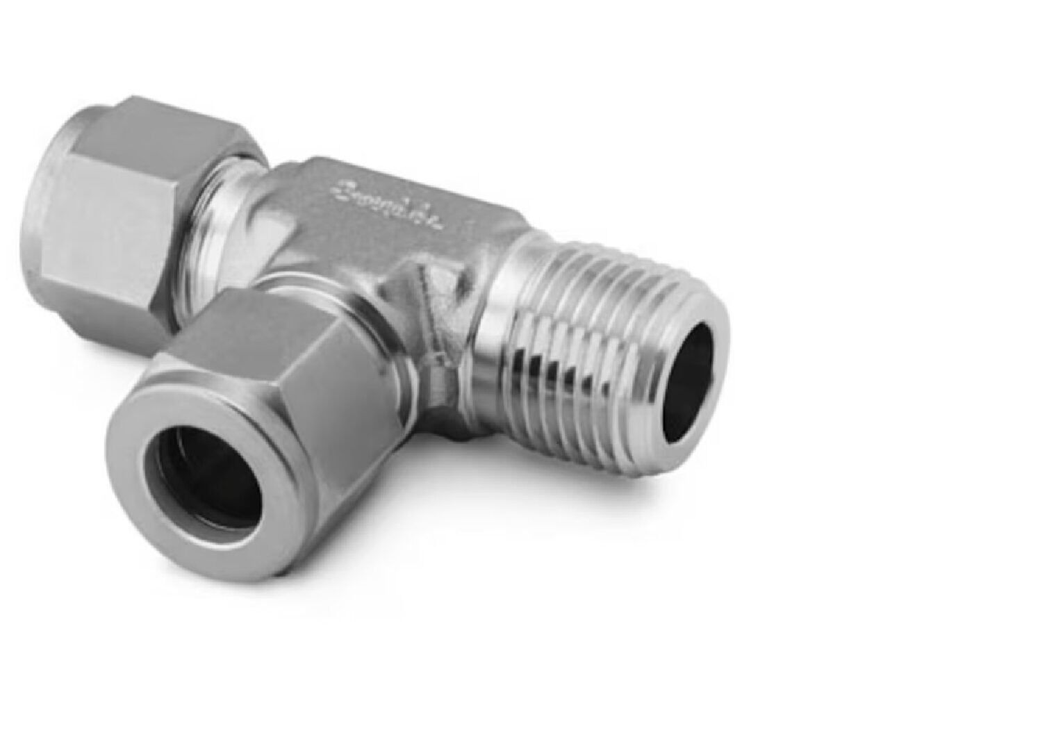 Image-43-pdf.jpg Stainless Steel Swagelok Tube Fitting, Male Run Tee, 5/8 in. Tube OD x 1/2 in. Male NPT x 5/8 in. Tube OD. SS-1010-3TMT - Image 1