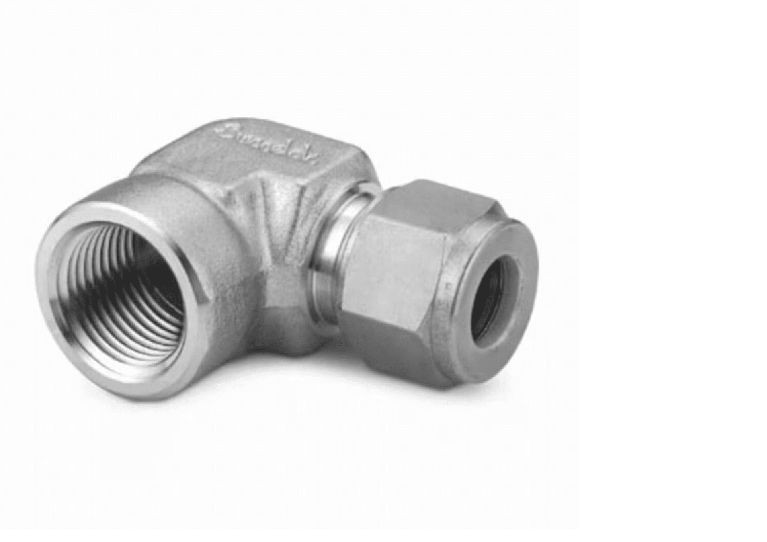 Stainless Steel Swagelok Tube Fitting, Female Elbow, 10 mm Tube OD x 1/4 in. Female NPT. SS-10M0-8-4 Stainless Steel Swagelok Tube Fitting, Female Elbow, 10 mm Tube OD x 1/4 in. Female NPT. SS-10M0-8-4