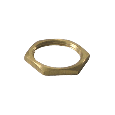 Brass Locknut M20 BLN20 M20 brass locknut BLN20 for cable glands, corrosion resistant, 24mm across flats