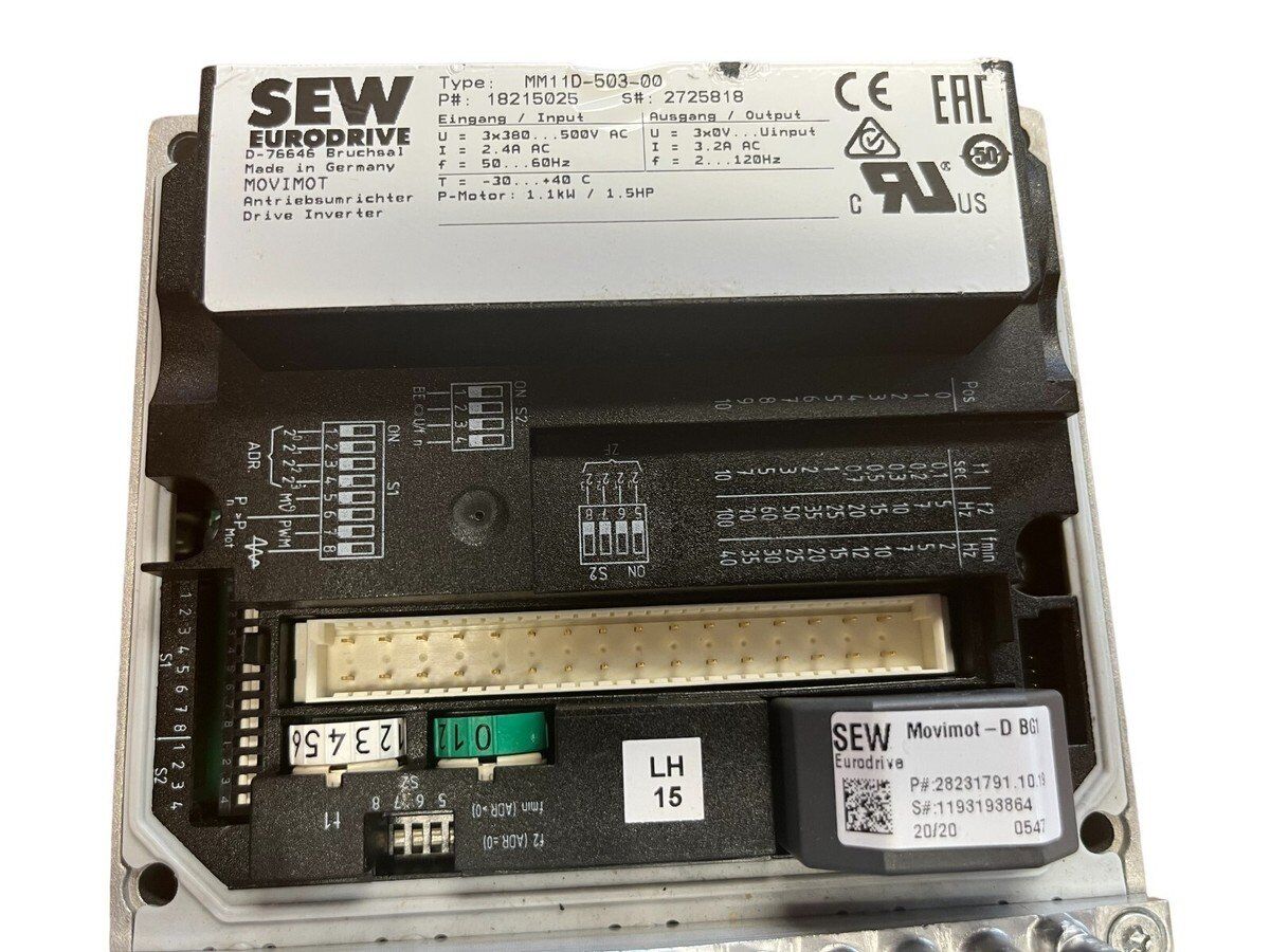 SEW Movimot MM11D-503-00 Integrated Motor Drive SEW Eurodrive Movimot MM11D-503-00 0.55kW with integrated frequency inverter