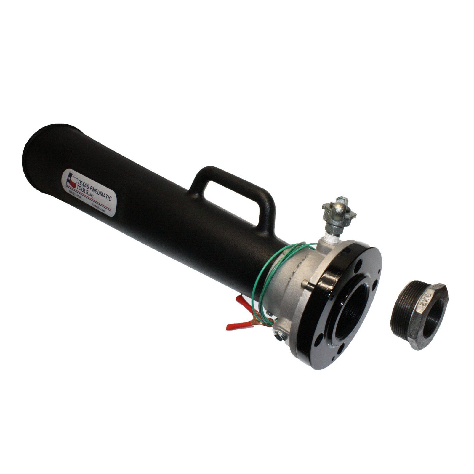 Texas Pneumatic Tools Pipeline Blower TX-PLB-3 Image of 3" pipeline blower with TX3AM-P air horn and adapter