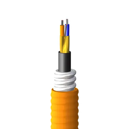 MESC 2P 18AWG Field Bus Cable CU/XLPE/SWA/PVC Shielded PLTC 300V Orange Jacket