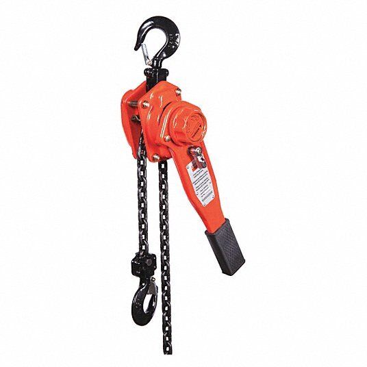 Image of Dayton Lever Chain Hoist, part number 4ZX44, showing key details/specs