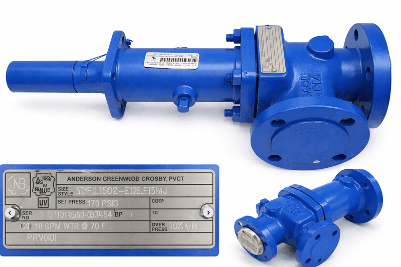 Crosby Safety Relief Valve 1.5F2 JLTJ0S-E15S4J 1-1/2"x2" 170 PSI