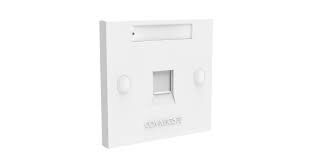 Commscope Faceplate Kit FPS-BS-1P-W – 1 Port, White, Shuttered