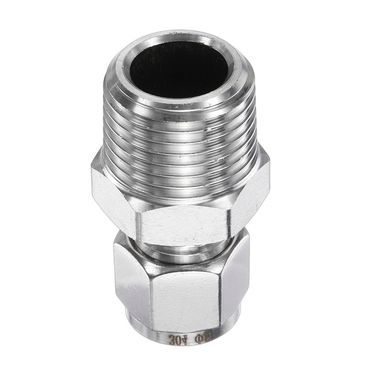 1/2" NPT Male to 8mm Compression Fitting Stainless steel pipe fitting adapter from 1/2" NPT male to 8mm compression